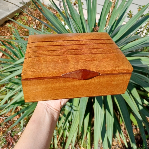 Storage & Organization Vintage Small Hinged Cedar Wooden Box Poshmark